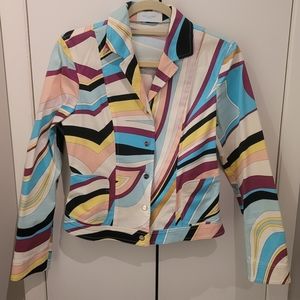 Vintage Emilio Pucci Printed Cotton Jacket Women's 6